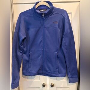 The North Face Women's Royal Blue Full Zip Fleece stretch mock neck Jacket